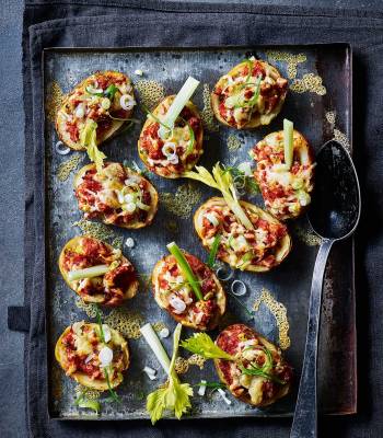 Bloody Mary stuffed potato skins