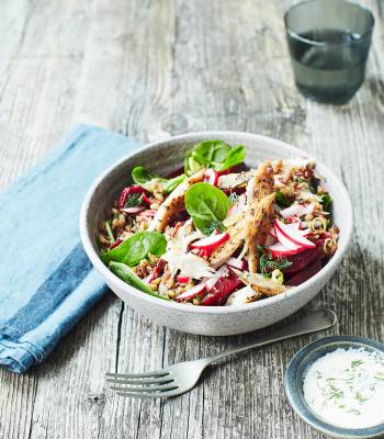 Mackerel and beet bowl