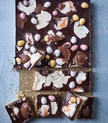 Millionaire’s shortbread Easter traybake 
