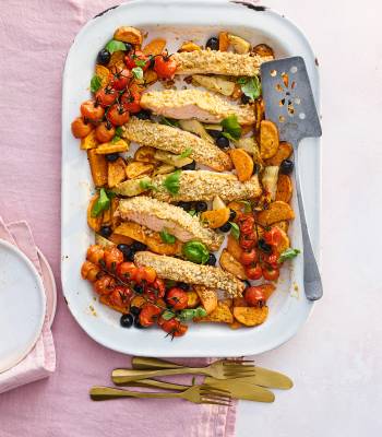 Provençal pine nut-crusted salmon