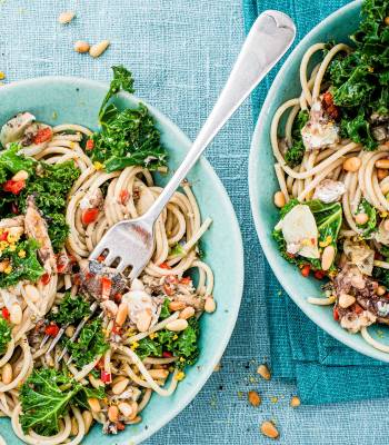 Zingy sardine spaghetti