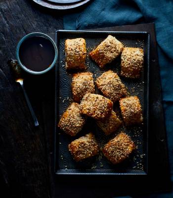 Spiced duck sausage rolls