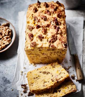 Bacon & walnut cornbread from California Walnuts 