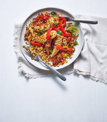 Mexican chamoy chicken with grains