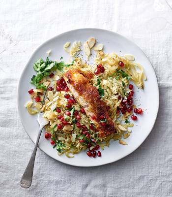 Sticky orange-glazed salmon