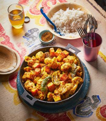 Cauliflower and paneer torkari