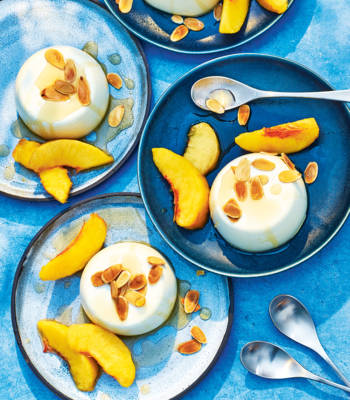 Sponsored: Panna cotta with poached peaches
