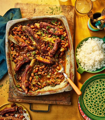 Ribs, red beans and rice
