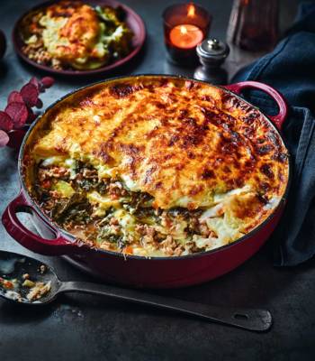 Creamy pork and potato lasagne