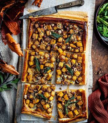 Squash and stilton tart