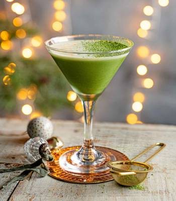 Peppermint matcha martini