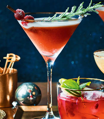 Snow-capped cranberry martini
