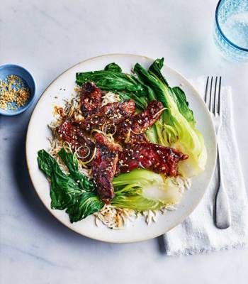 Mongolian-style sticky beef