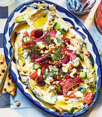 Greek salad houmous