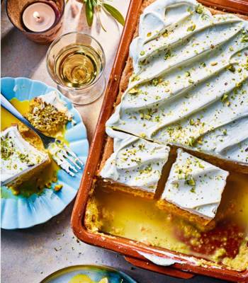 Saffron and honey tres leches