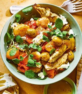 Goat's cheese and artichoke baked gnocchi