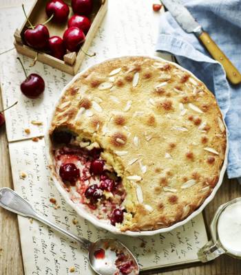Cherry Bakewell pudding