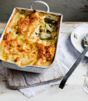 Chicken and watercress lasagne
