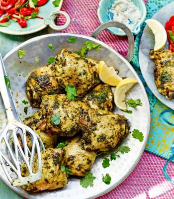 Barbecued chicken with chermoula