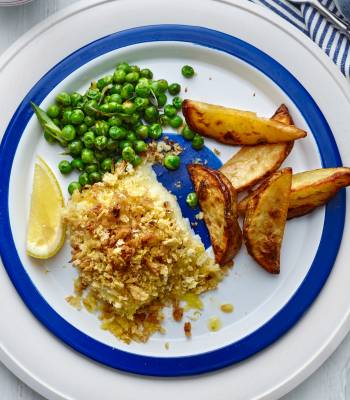 Oven-baked fish and chips