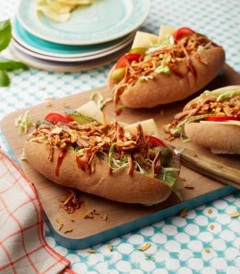 Loaded pulled pork subs