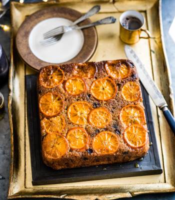 Mincemeat, clementine and almond cake