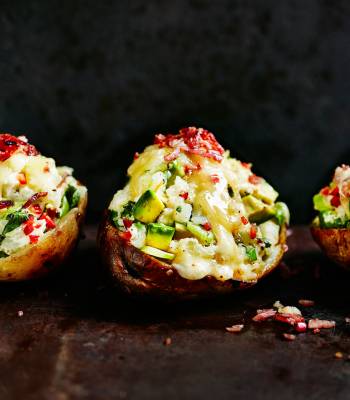 Avocado-stuffed baked potatoes