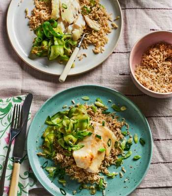 Miso cod with sesame cucumbers