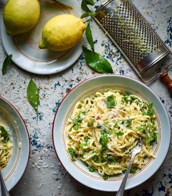 Linguine with ricotta, lemon and herbs