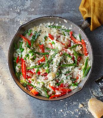 Red pepper risotto