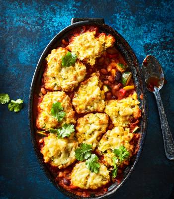 Chilli bean cornbread cobbler