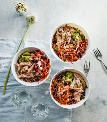 Spicy chicken and grains