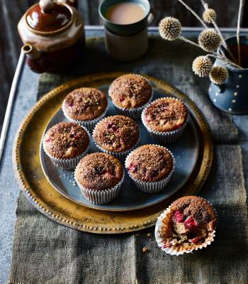 Cranberry, cinnamon and orange muffins