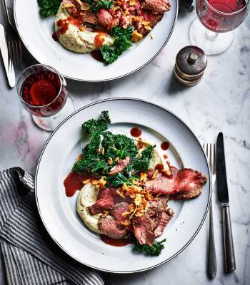 Roast beef fillet with celeriac purée