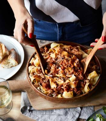 Duck, Marsala and chestnut ragu