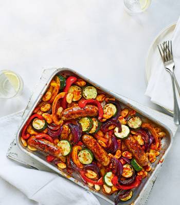 Summer sausage traybake 