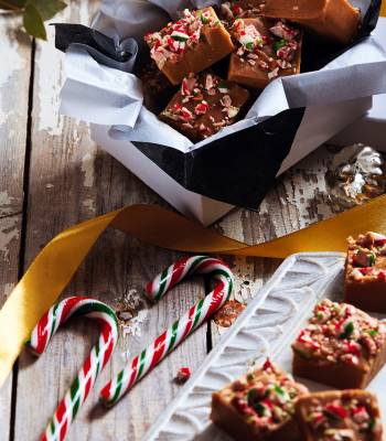 Candy cane fudge from Billington's 