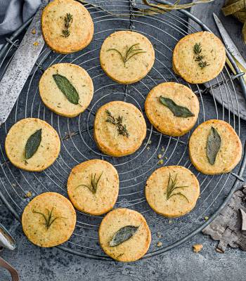 Herb and Parmesan shortbread