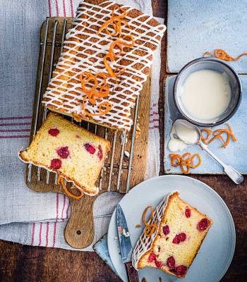Cranberry and clementine loaf cake