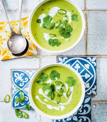 Thai-style green pea gazpacho