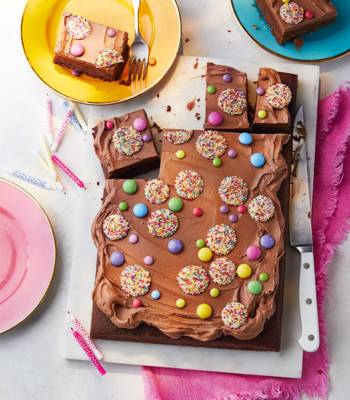 Polka dot chocolate party cake