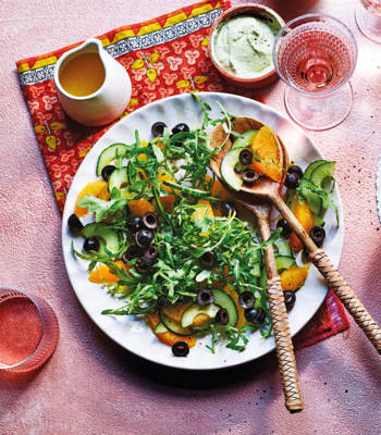 Olive, orange and rocket salad