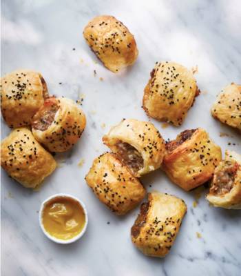 Sponsored: California medjool date and Stilton sausage rolls 