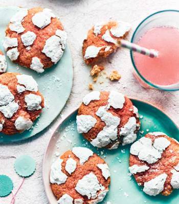 Pink lemonade crackle cookies