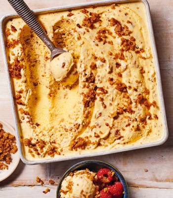 Caramelised brown bread ice cream