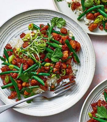 Caramelised sausage stir-fry