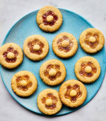 Flower fingerprint biscuits