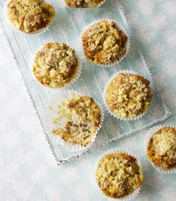 Pear, blue cheese and walnut muffins