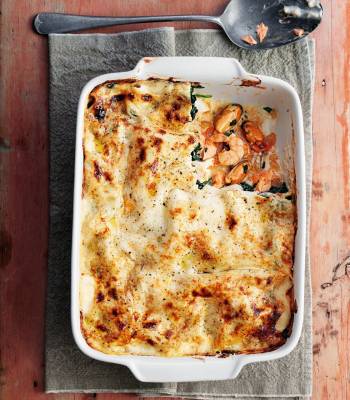 Luxury seafood lasagne