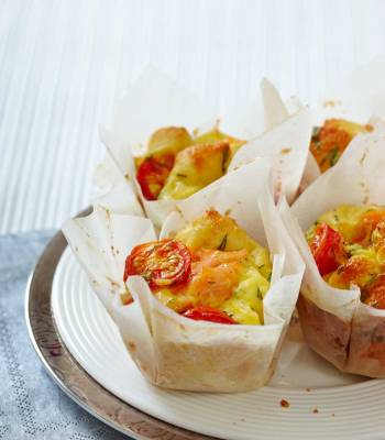 Smoked salmon and egg ‘muffins’